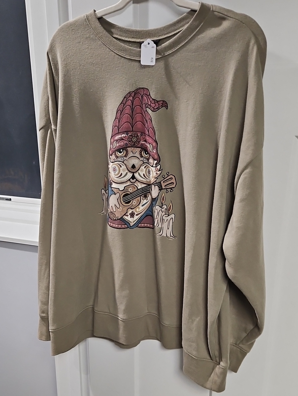 torrid Tan Graphic Gnome Crewneck Sweatshirt Oversized